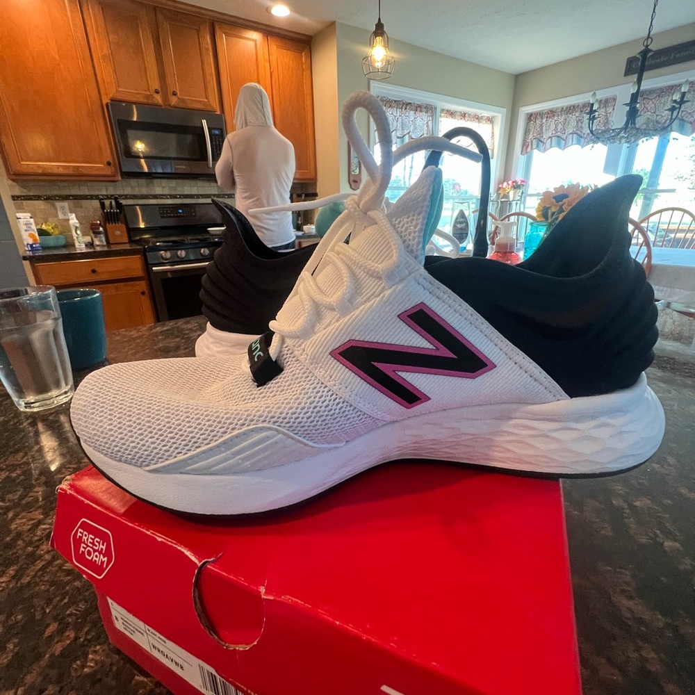 New Balance Fresh Foam White and Black Sneakers